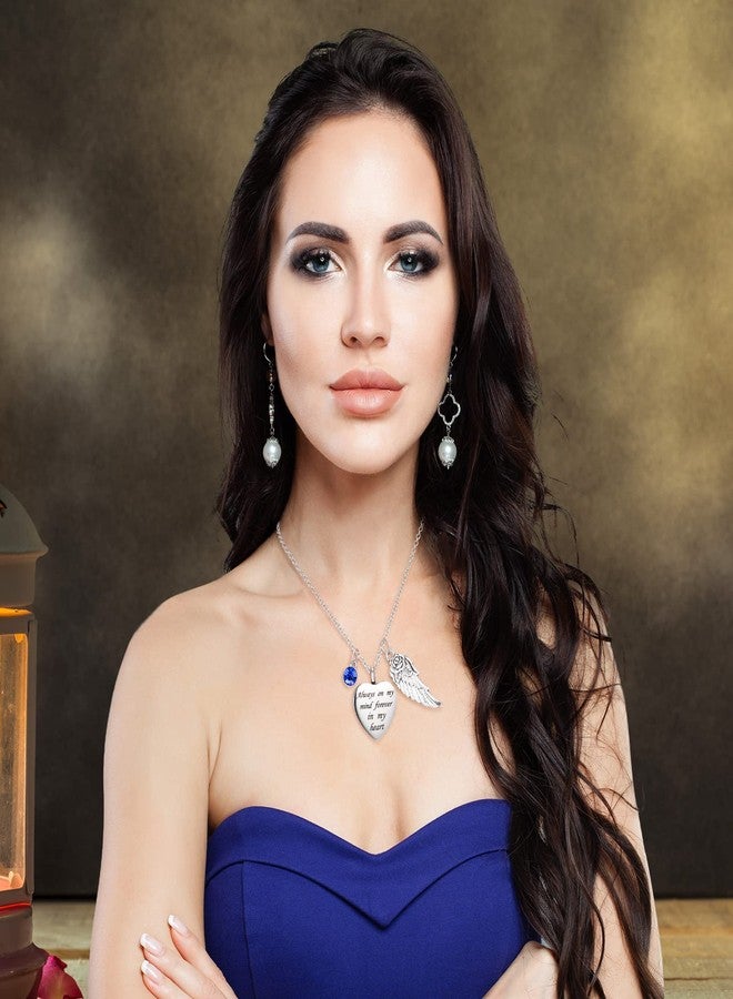 Aurelema 5 Pieces Heart Urn Necklace for Ashes Women Urn Stainless Steel Necklace Cremation Jewelry with 12 Birthstones for Ashes Always on My Mind - Image 5